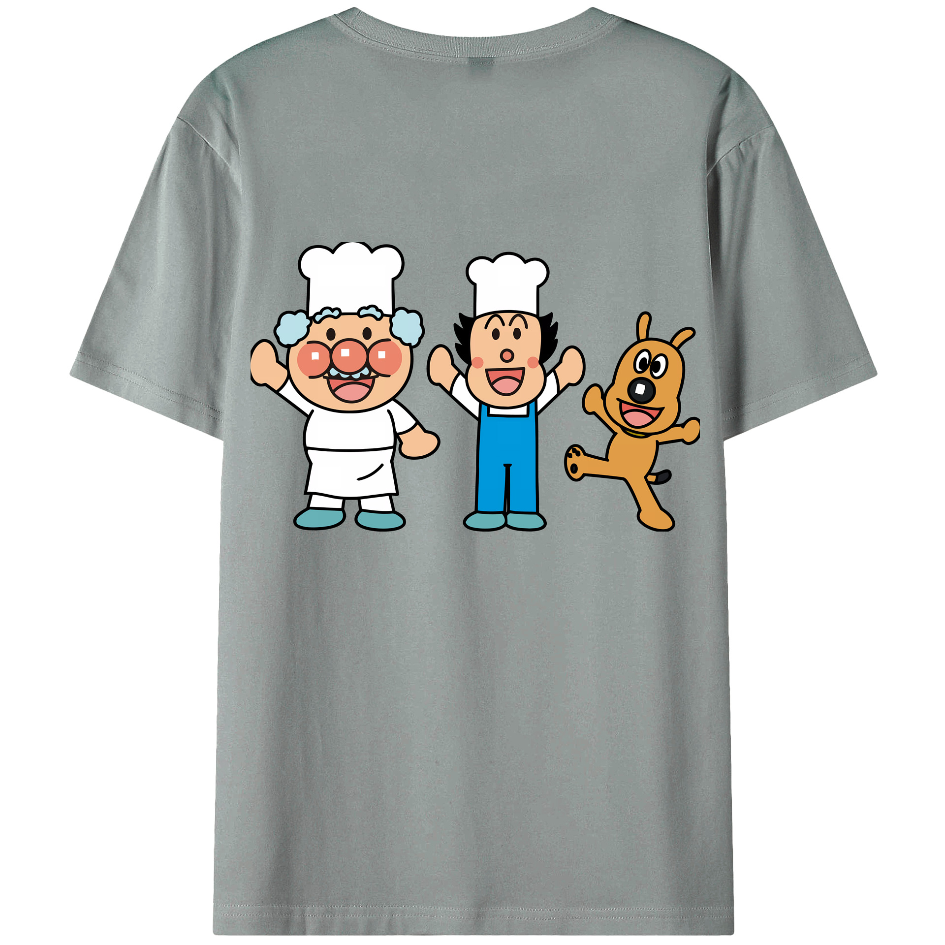 （画像用） アンパンマン Anpanman 綿100％ メンズ半袖Tシャツ（バックプリント） 通気性